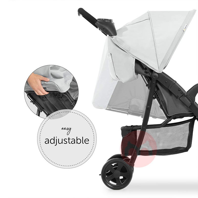 Hauck One hand foldable grey baby stroller