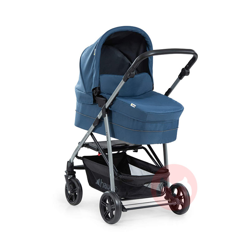 Hauck Terlenyap dan portable tiga dalam satu biru abu-abu baby stroller