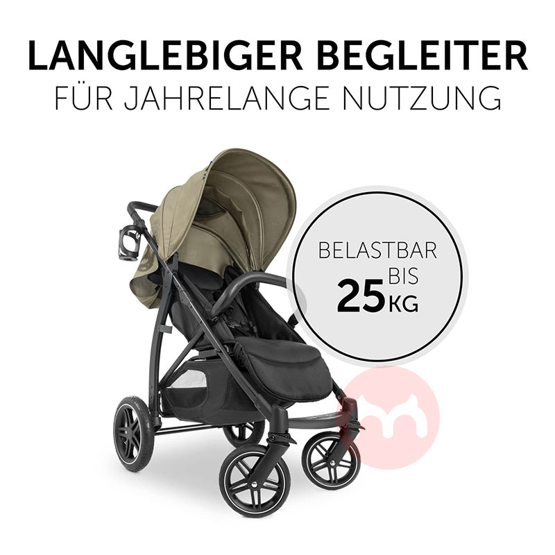 Perjalanan bayi hijau zaitun dengan cepat melipat ban besar