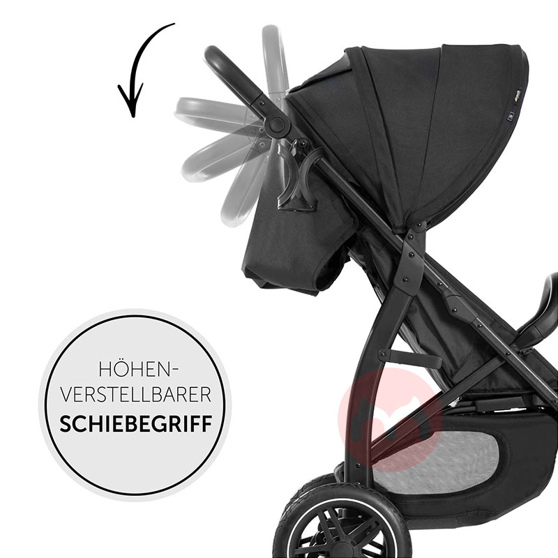 Hauck Perjalanan bayi hitam dengan cepat melipat ban besar