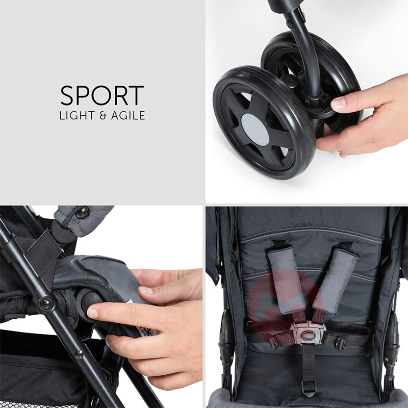 Pengendali bayi abu-abu yang melipat ringan