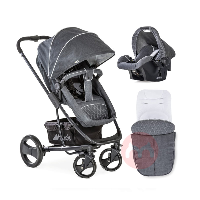 Hauck Dua cara tiga dalam satu baju abu-abu baby stroller