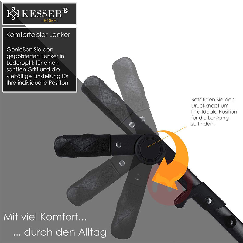 KESSER Tiga dalam satu olahraga menyerap kejutan bayi stroller pakaian hitam