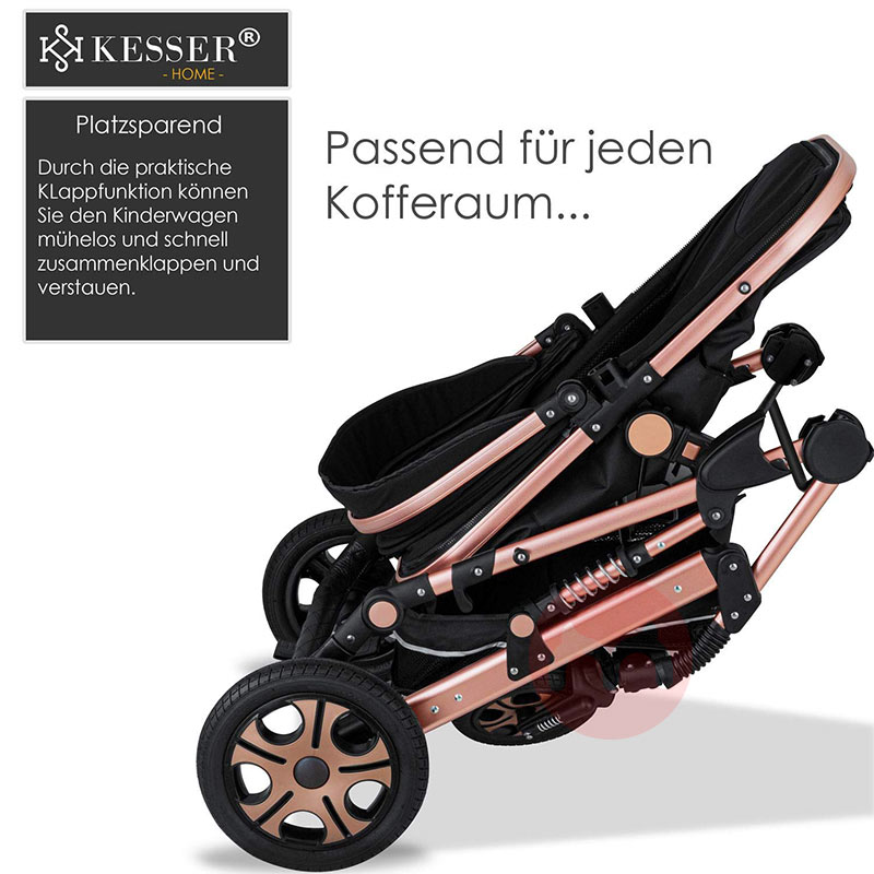 KESSER tiga dalam satu olahraga menyerap kejutan bayi stroller pakaian emas mawar