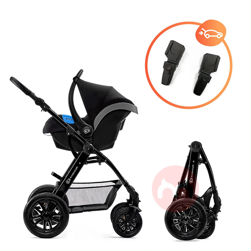 Kinderkraft Tiga dalam satu baby stroller set dengan ban besar
