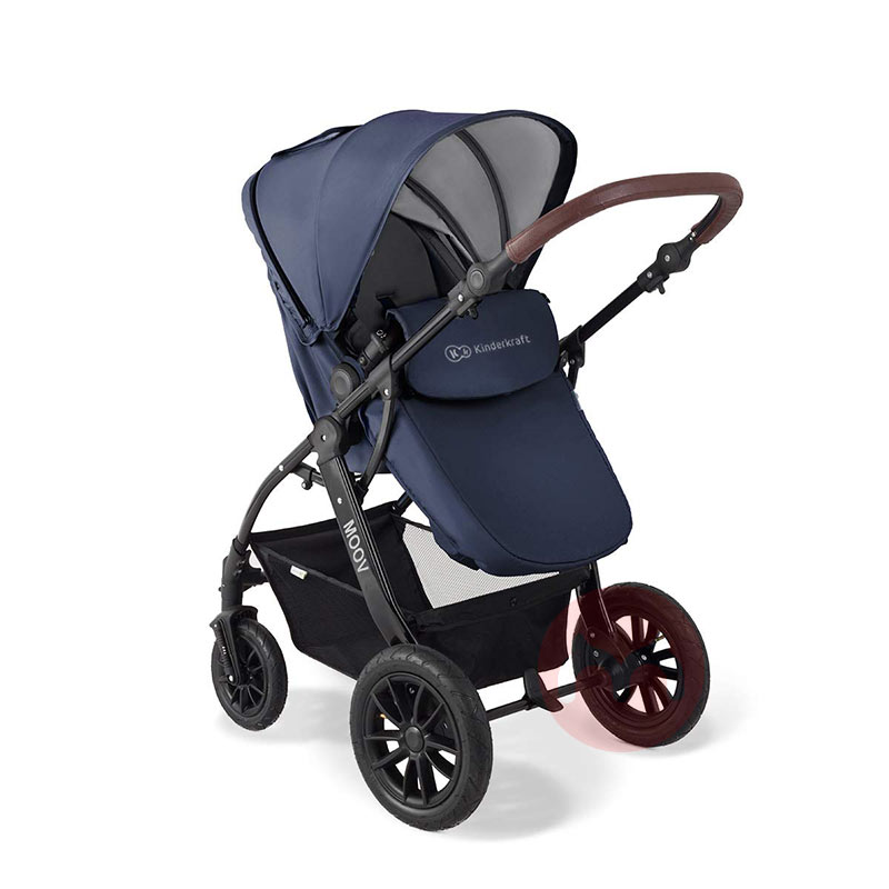 Kinderkraft Tiga dalam satu multi-fungsi bayi stroller baju biru gelap