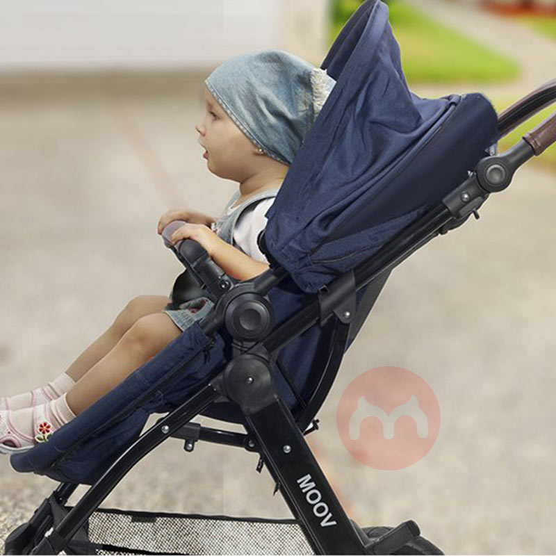 Kinderkraft Tiga dalam satu multi-fungsi bayi stroller baju biru gelap