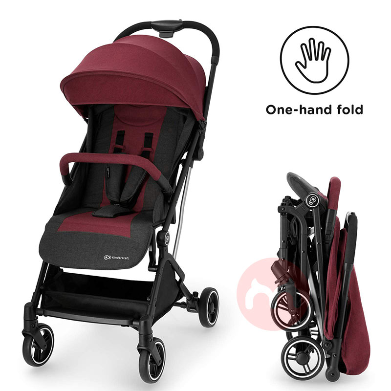 Kinderkraft Free adjusting portable wine red baby stroller