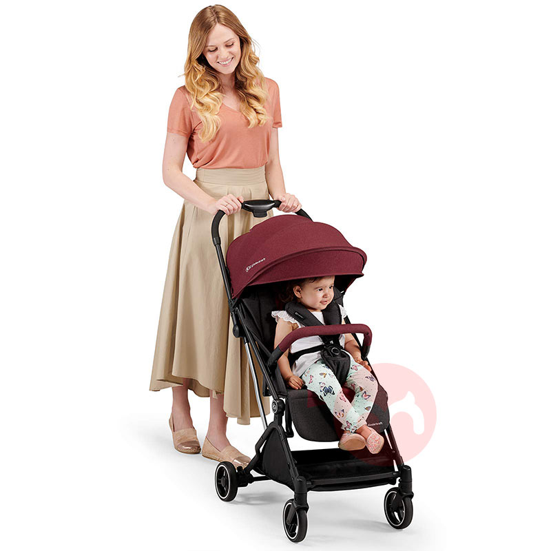 Kinderkraft Free adjusting portable wine red baby stroller