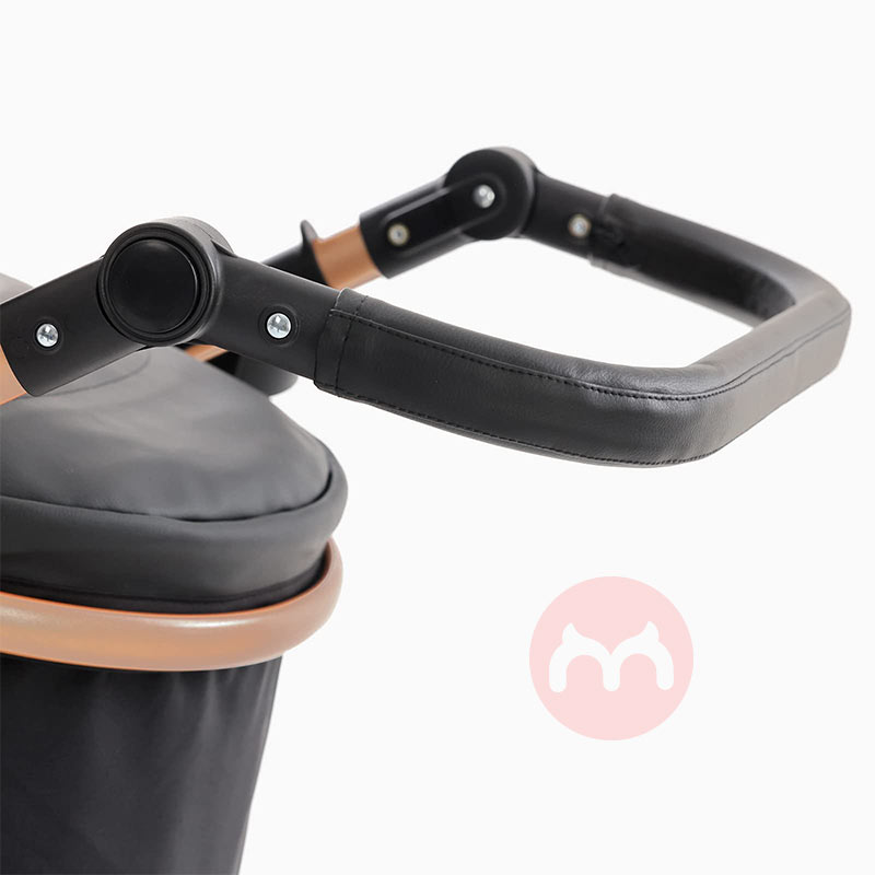 Pixini Tiga dalam satu baby stroller pakaian hitam emas