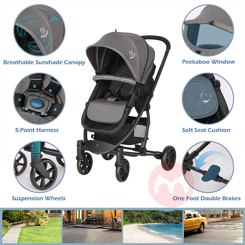 Hadwin Dua dalam satu dua arah baby stroller