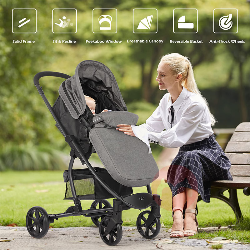 Hadwin Dua dalam satu dua arah baby stroller