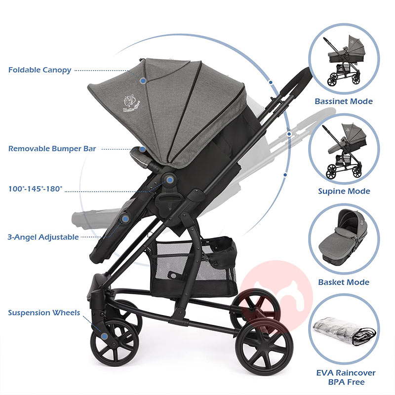 Hadwin Dua dalam satu dua arah baby stroller
