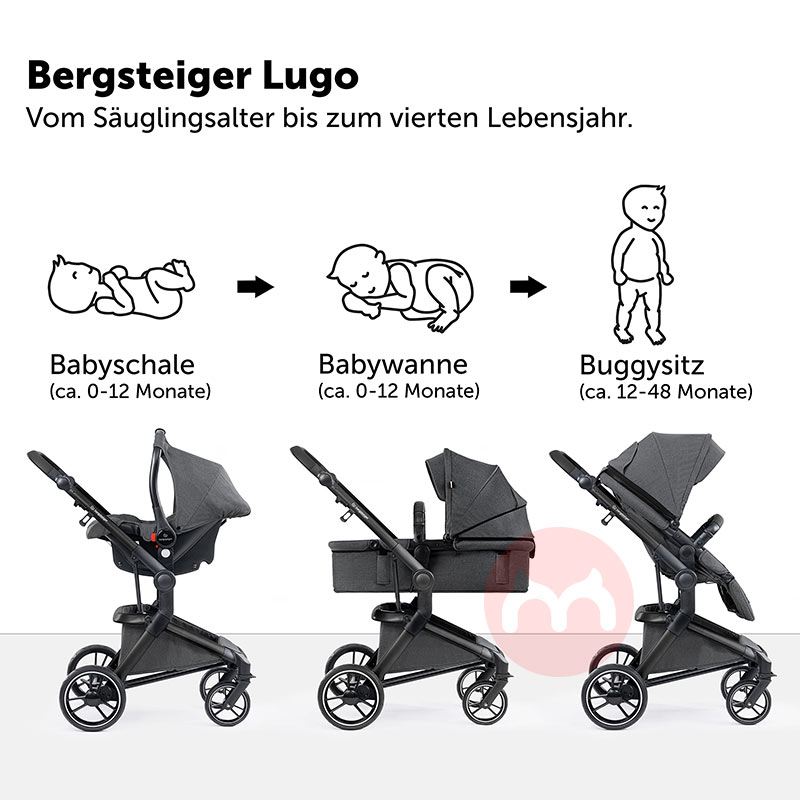 Bergsteiger Tiga dalam satu baju abu-abu pengembara bayi