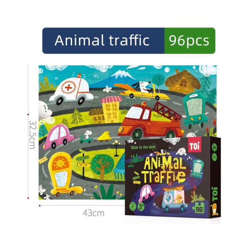 TOI Puzzle kartun fluorescen bayi mainan pendidikan awal