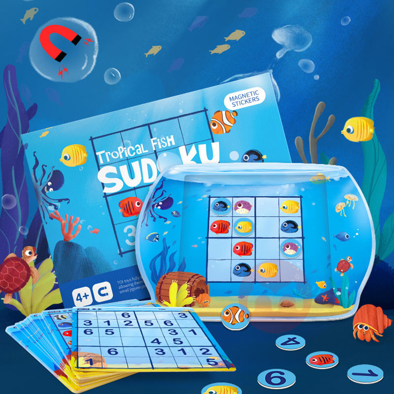 TOI Mainan papan Magnetik Sudoku untuk pendidikan awal anak-anak