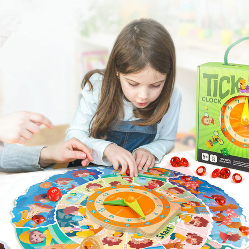 TOI Periksa permainan papan jam mainan pendidikan awal bayi