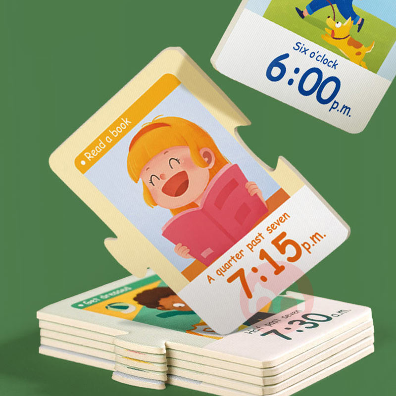 TOI Periksa permainan papan jam mainan pendidikan awal bayi