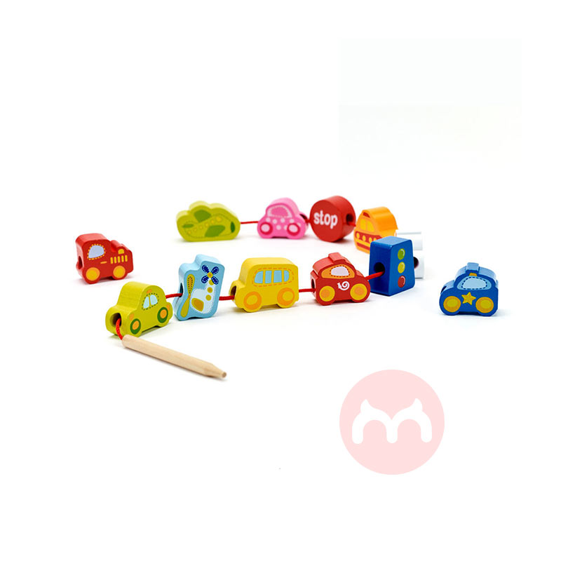 Classic World Permainan kayu mobil bayi