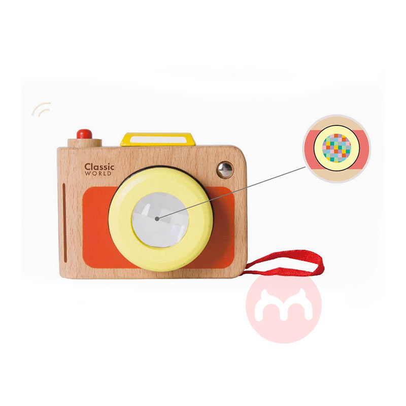 Classic World Kamera kayu mainan mini foto lucu
