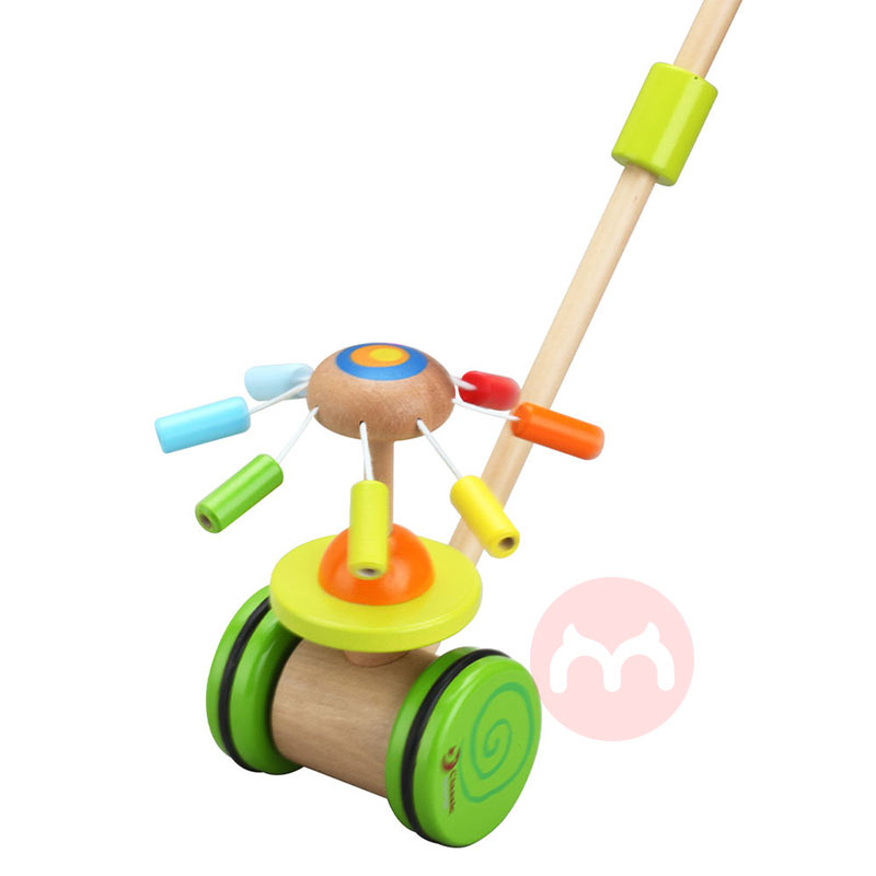 Classic World Wooden push-pull bayi mainan berjalan
