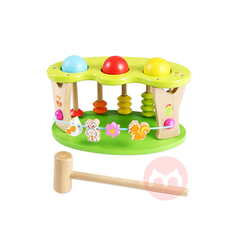 Classic World Patung kayu anak-anak memukul mainan