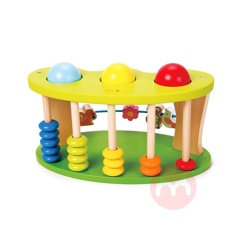 Classic World Patung kayu anak-anak memukul mainan