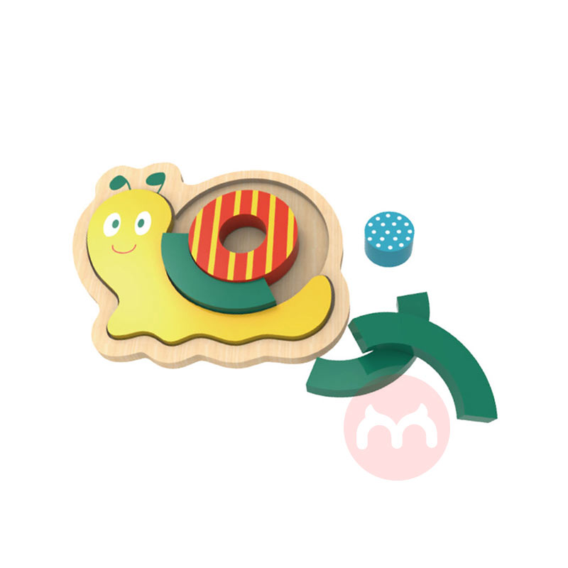 Classic World Teka-teki blok bangunan susu kayu 3D