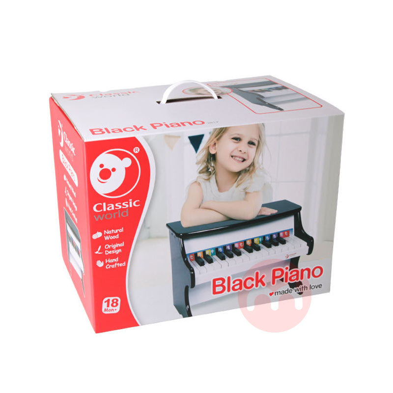 Classic World Piano anak hitam kayu