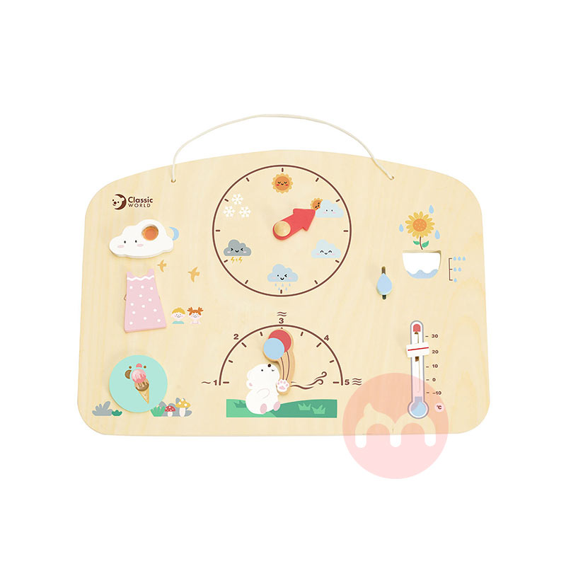 Classic World Permainan barometer magnetik kayu untuk pendidikan awal