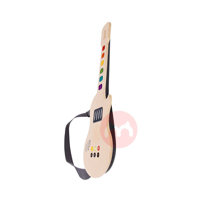 Classic World Gitar elektroluminescen kayu anak-anak