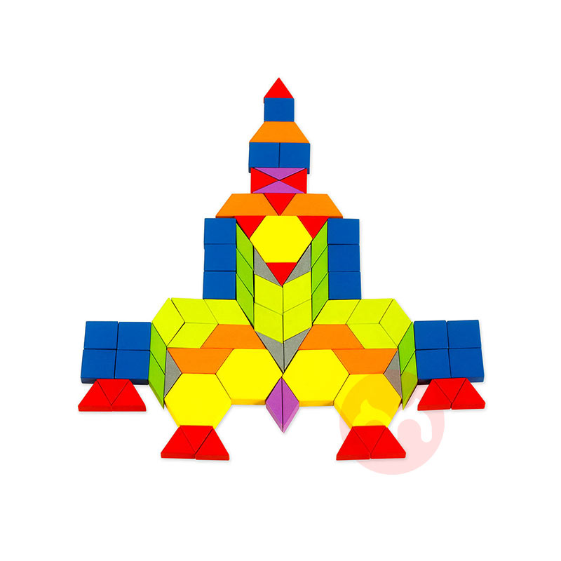 Classic World Blok bangunan anak-anak geometris