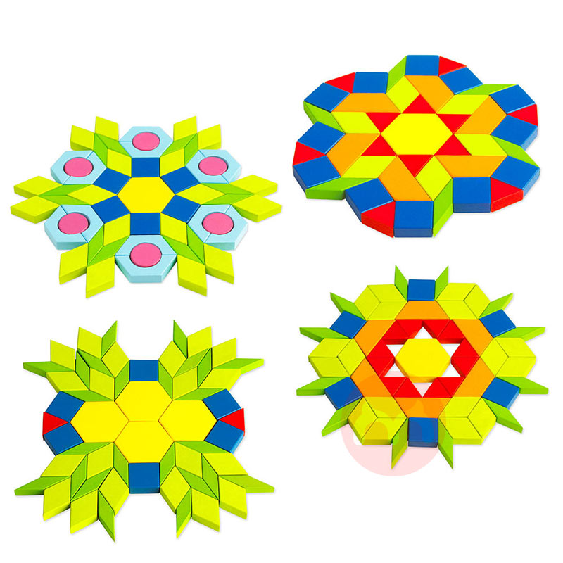 Classic World Blok bangunan anak-anak geometris