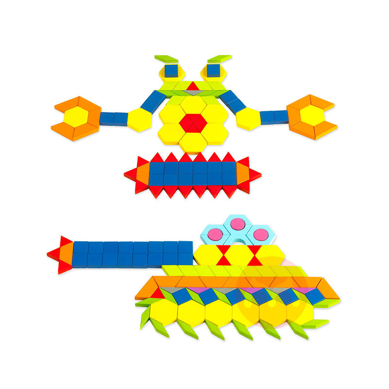 Classic World Blok bangunan anak-anak geometris