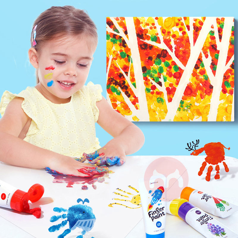 JoanMiro Children's finger painting graffiti paint six colors