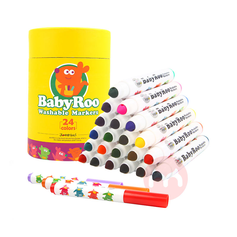 JoanMiro Pen warna 24 warna anak yang tidak beracun yang bisa dicuci