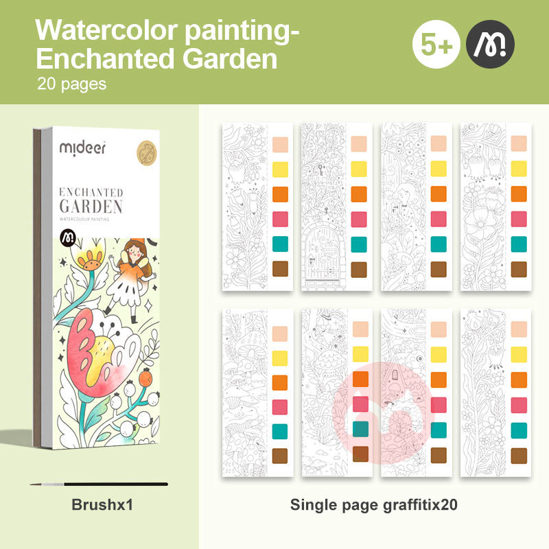 Mideer Buku Gambar Air Warna Graffiti Anak-anak