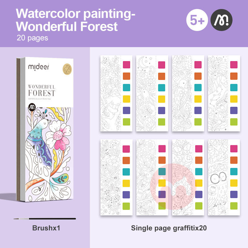 Mideer Buku Gambar Air Warna Graffiti Anak-anak