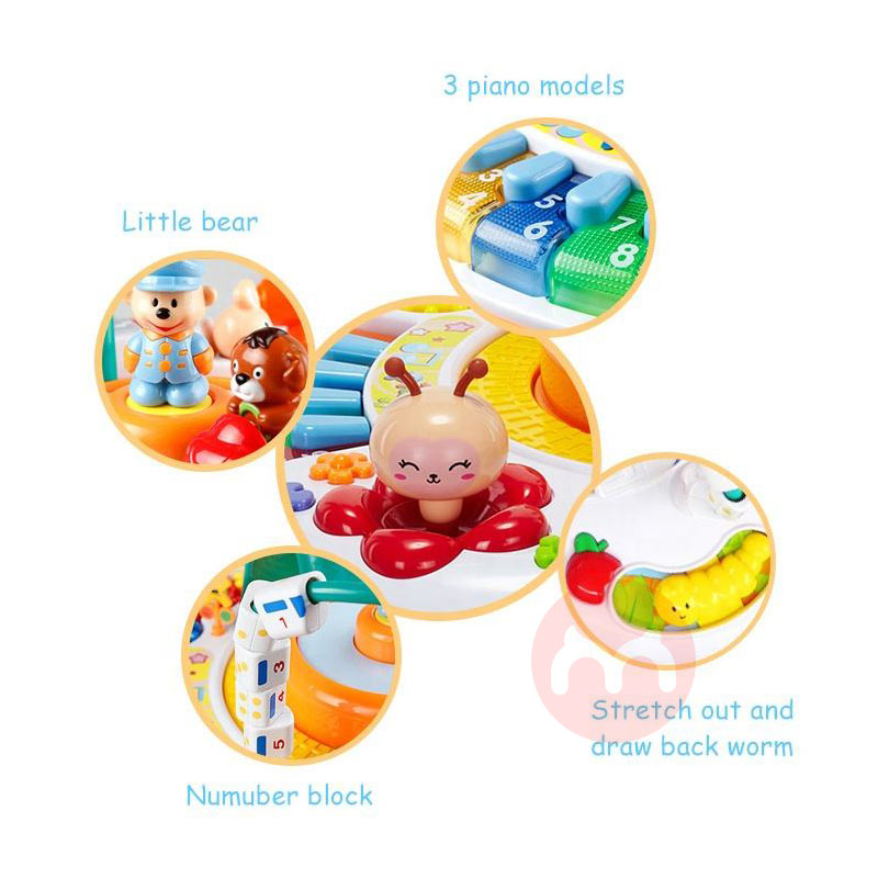 GOODWAY Dua dalam satu meja mainan pendidikan anak-anak menyenangkan