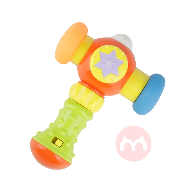 GOODWAY Bayi kepala lembut plastik mengetuk mainan dengan cahaya