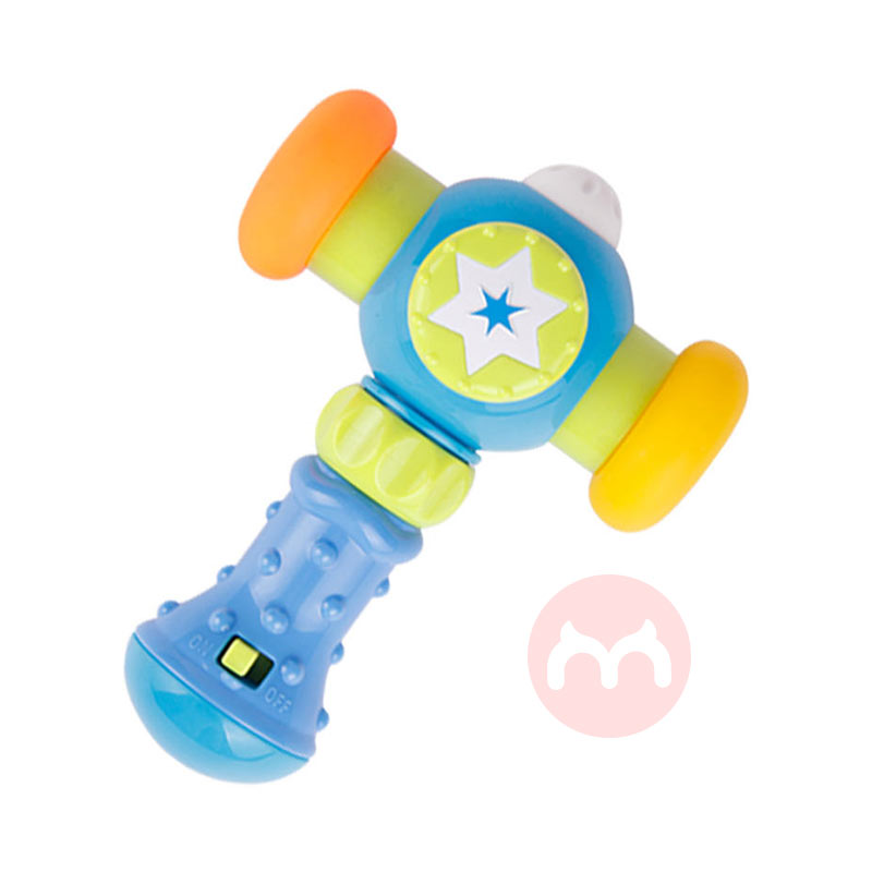 GOODWAY Bayi kepala lembut plastik mengetuk mainan dengan cahaya