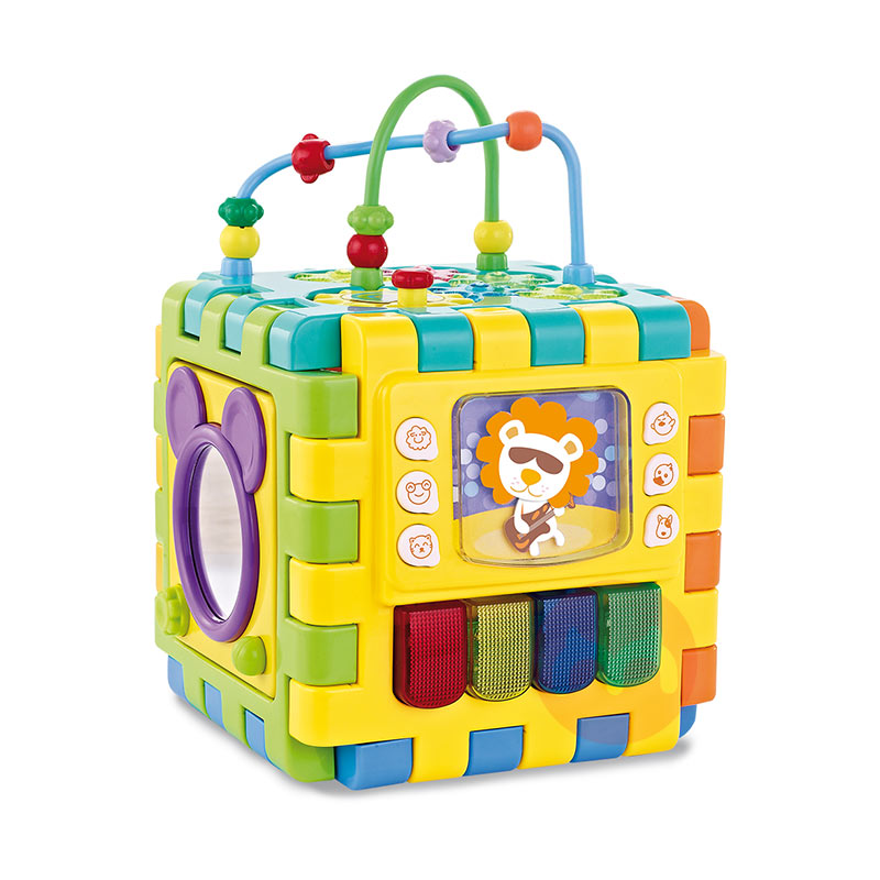 GOODWAY Jam pendidikan awal kube mainan musik 6 sisi