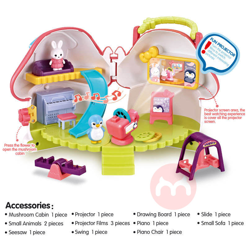 GOODWAY Pakaian mainan rumah jamur plastik