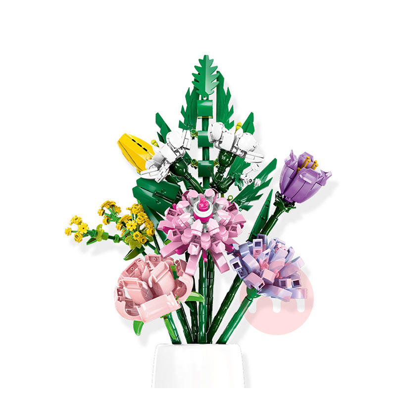 SEMBO DIY Pakaian blok bangunan bunga
