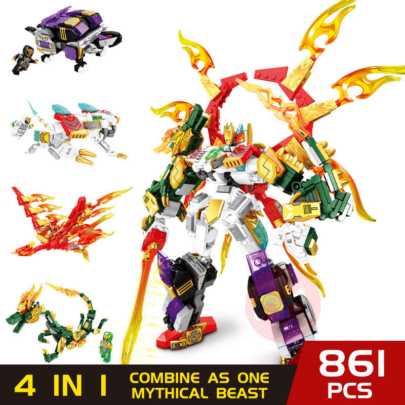 SEMBO Empat dalam satu raksasa mitos robot bangunan blok set