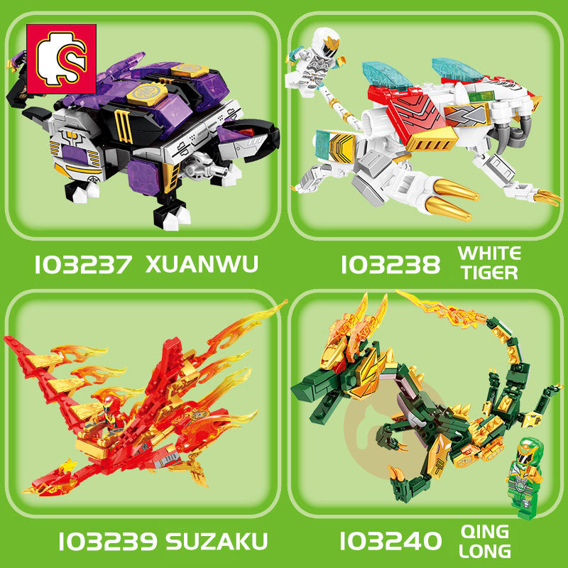 SEMBO Empat dalam satu raksasa mitos robot bangunan blok set