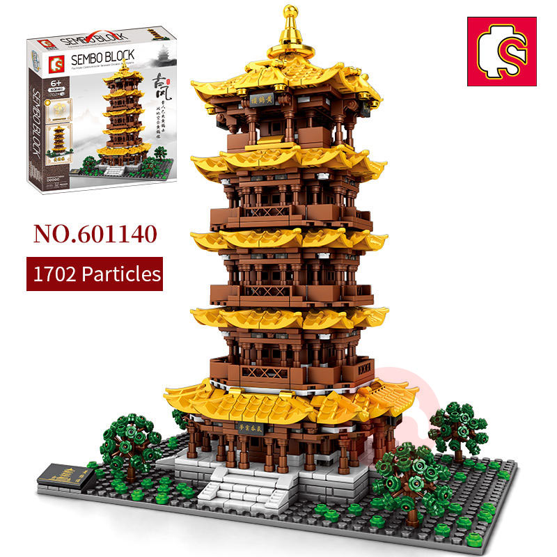 SEMBO China Yellow Crane Tower Miniature Building Block Model