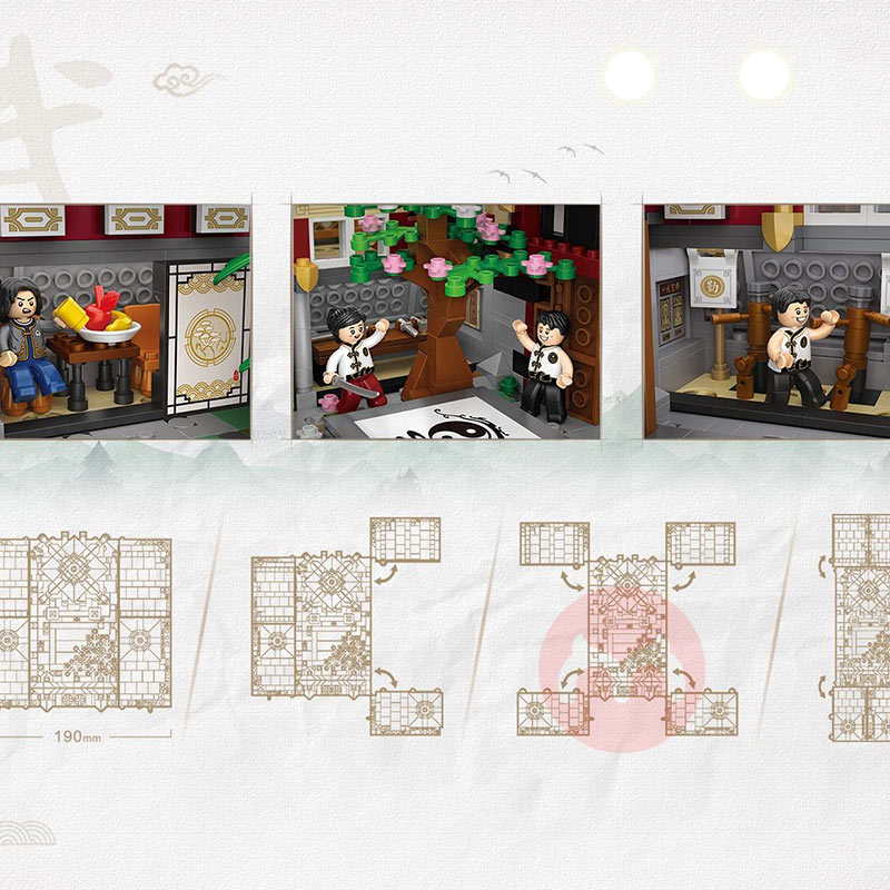 LOZ Bangun blok arsitektur tradisional Cina Jingwu Hall