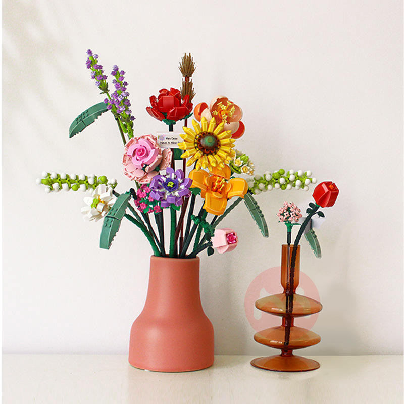 LOZ Assembling bouquet building blocks