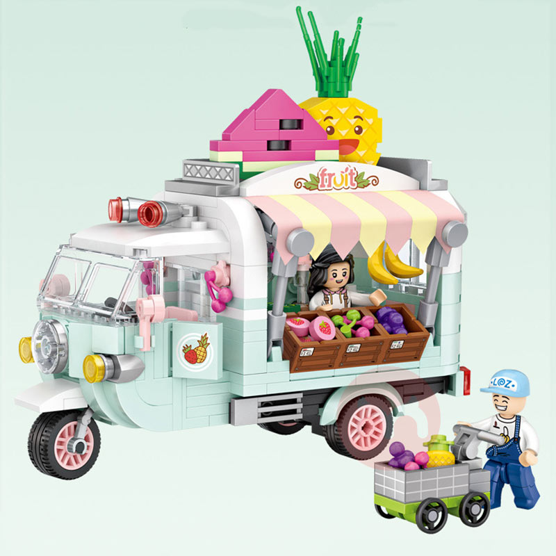 LOZ Mini building blocks for children's fruit cart